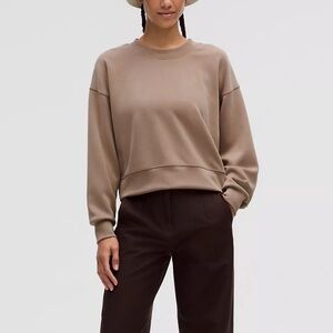 Lululemon Softstream Perfectly Oversized Cropped Crew, Taupetastic